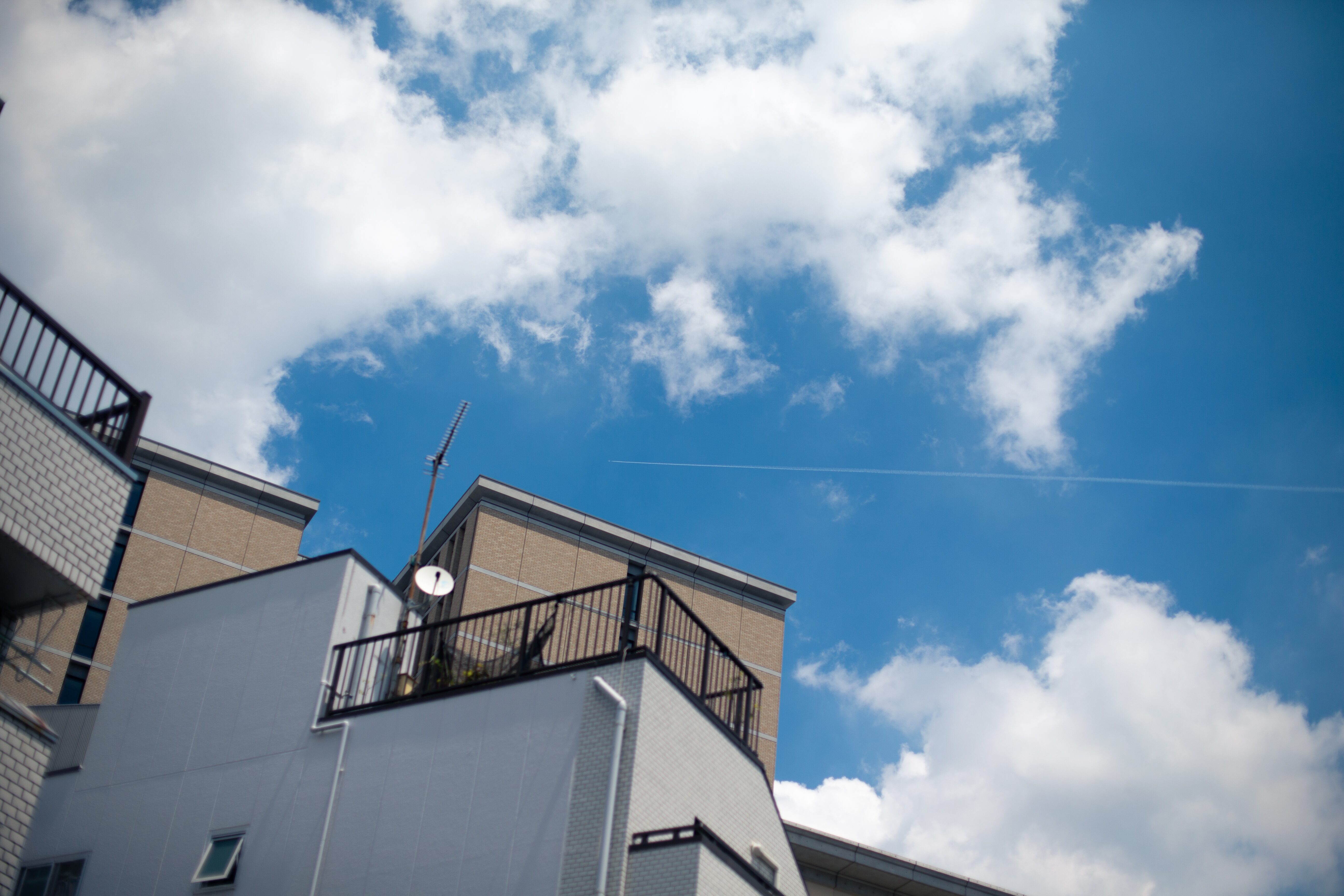 観天望気　飛行機雲